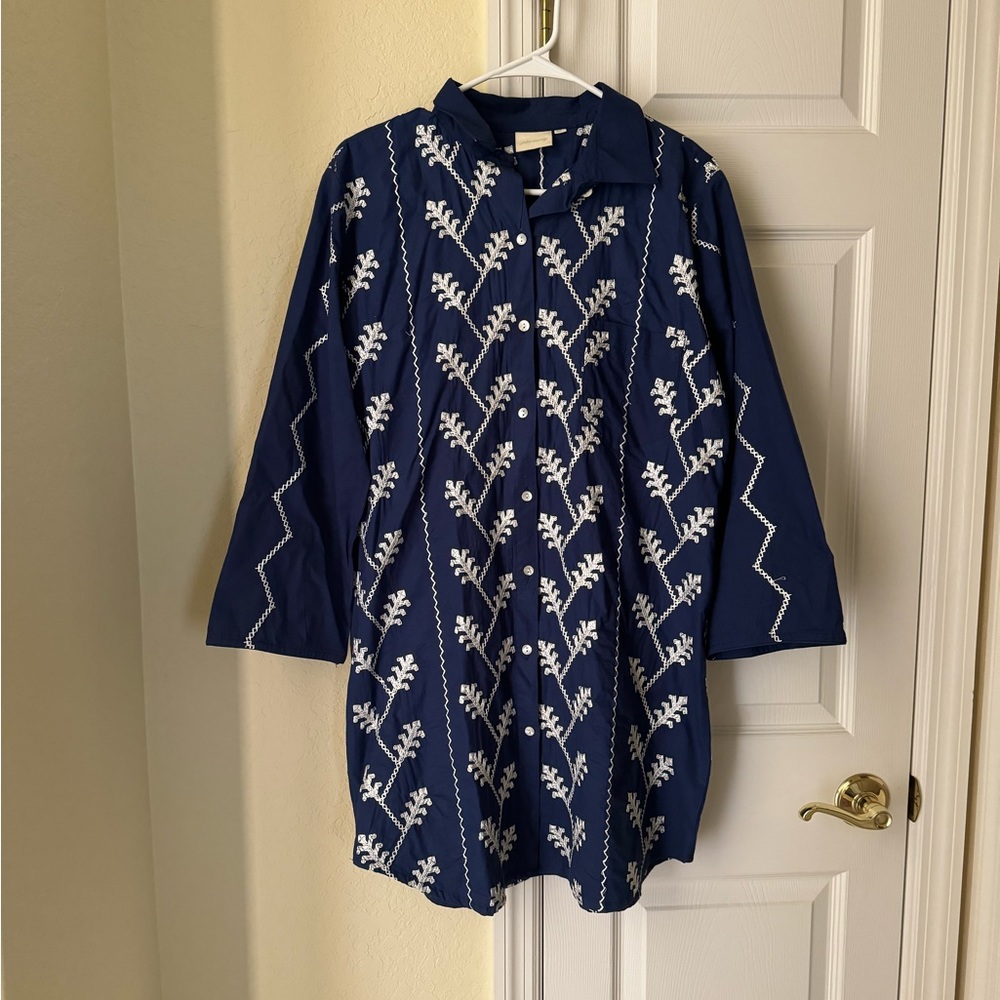 Julia Amory Swizzle Dress/Coverup, Beach Blue